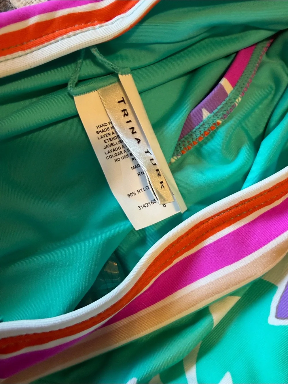 New - Trina Turk Multicolor Floral Halter Bikini Set — Pink, Teal & Purple sz 8